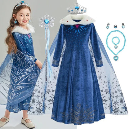 Déguisement Princesse Robe Elsa Anna Fille