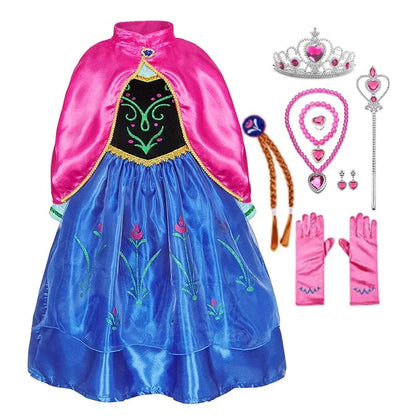 Déguisement Princesse Robe Elsa Anna Fille