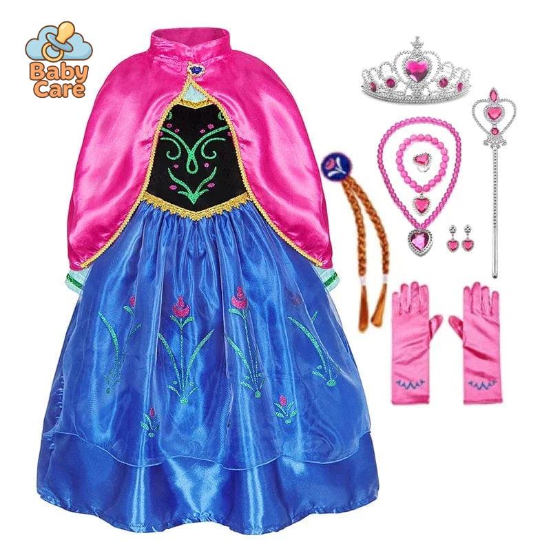 Déguisement Princesse Robe Elsa Anna Fille