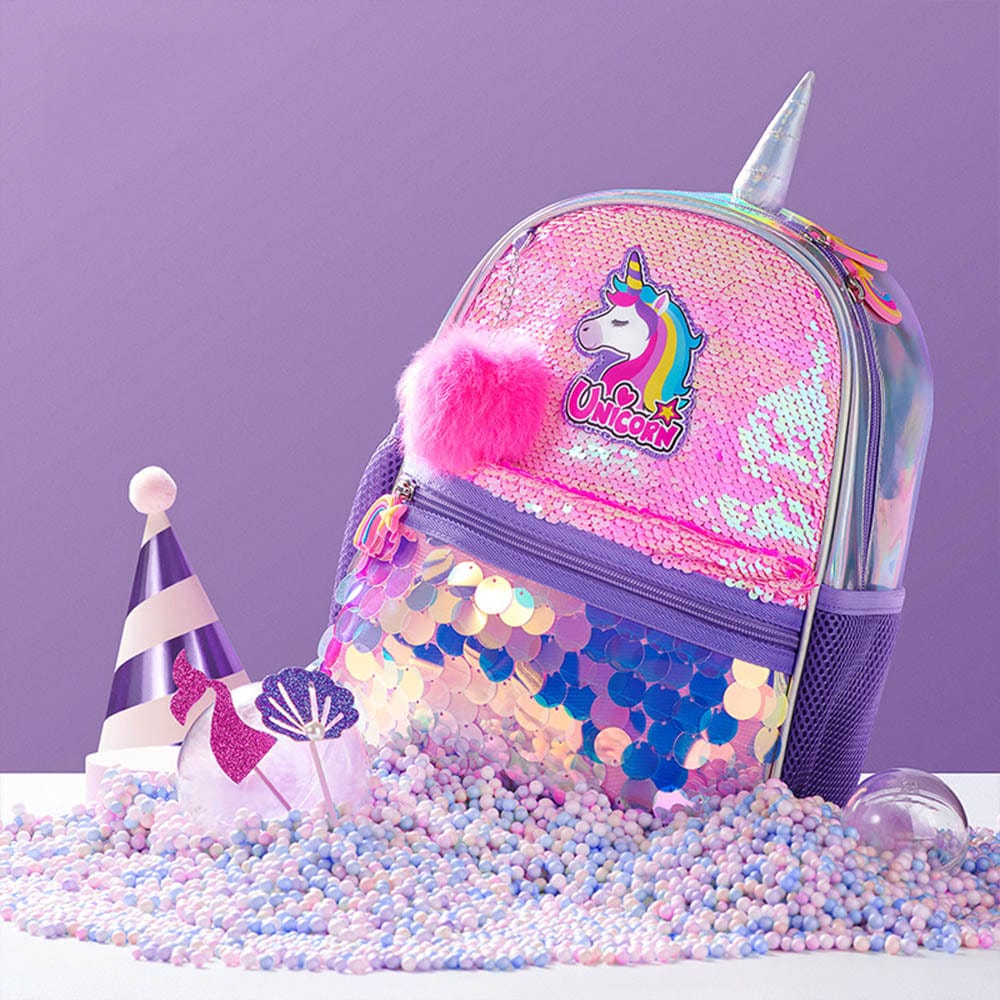 Cartable licorne à paillettes réversible