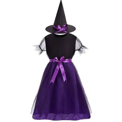 Costume de Sorcière Multicolore Enfant avec Chapeau