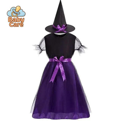 Costume de Sorcière Multicolore Enfant avec Chapeau