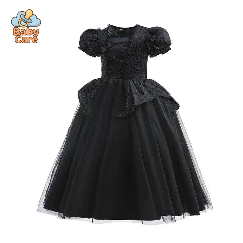 Déguisement de Sorcière Enfant Noir Dentelle Luxe