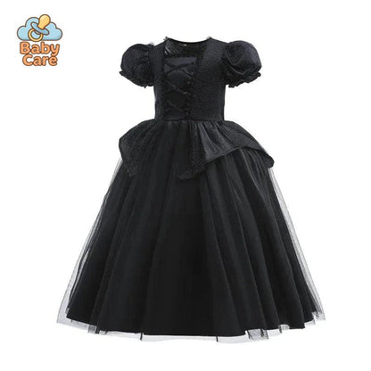 Déguisement de Sorcière Enfant Noir Dentelle Luxe