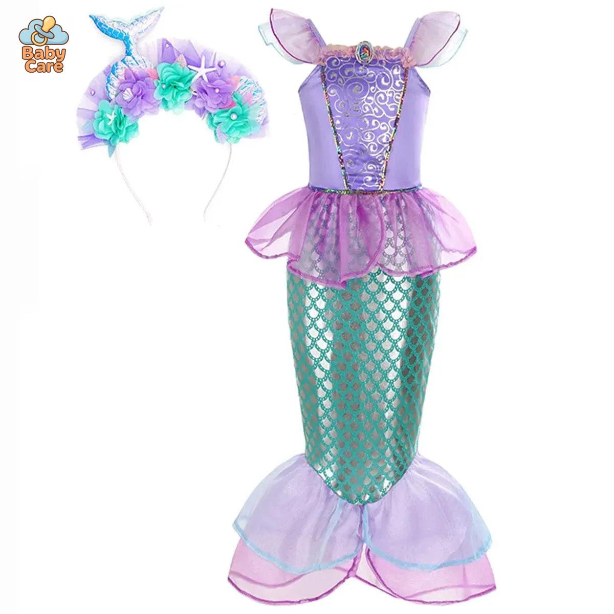 Déguisement Princesse Sirène Ariel Enfant Cosplay Féérique