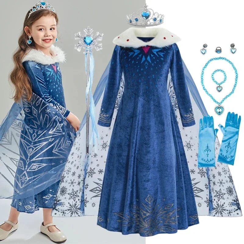 Déguisement Princesse Robe Elsa Anna Fille