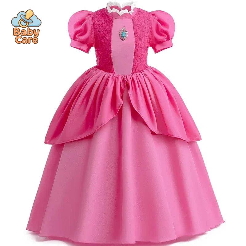 Déguisement Princesse Cosplay Peach Rose Enfant