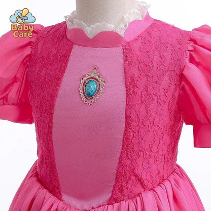 Déguisement Princesse Cosplay Peach Rose Enfant