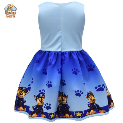 Déguisement robe pat patrouille fille avec cape et masque