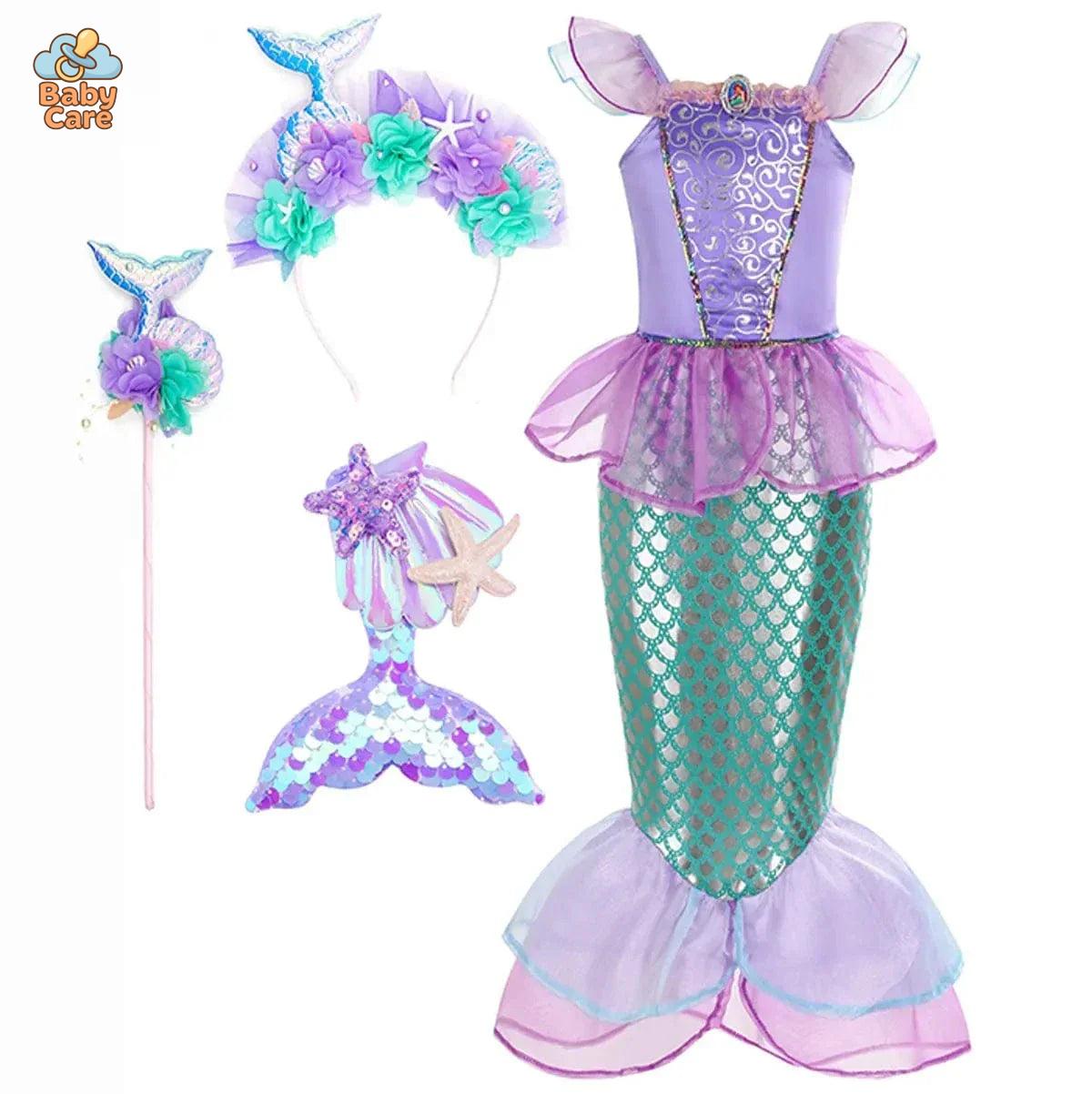 Déguisement Princesse Sirène Ariel Enfant Cosplay Féérique