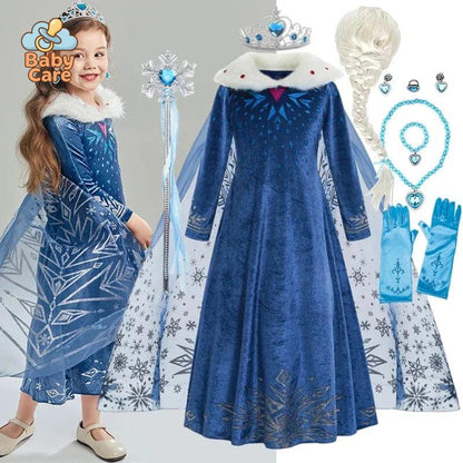 Déguisement Princesse Robe Elsa Anna Fille