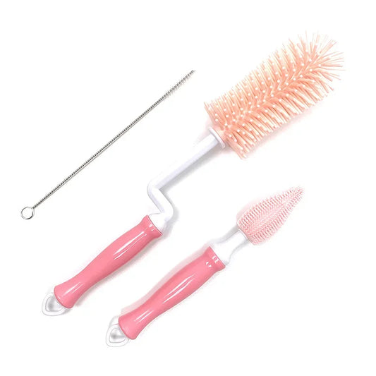 brosse à biberon rose