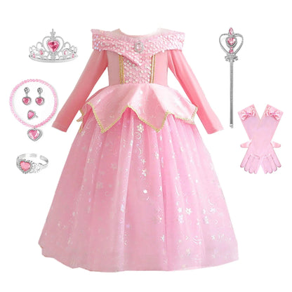 Déguisement Princesse Aurore Enfant Robe Luxueux