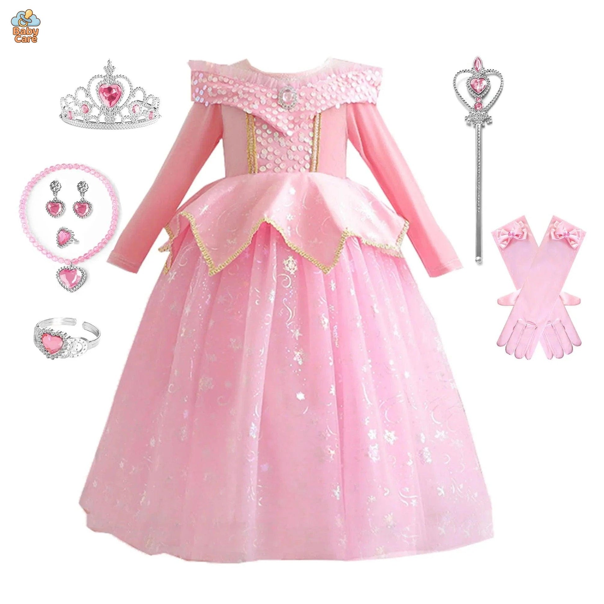 Déguisement Princesse Aurore Enfant Robe Luxueux