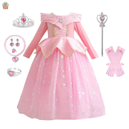 Déguisement Princesse Aurore Enfant Robe Luxueux