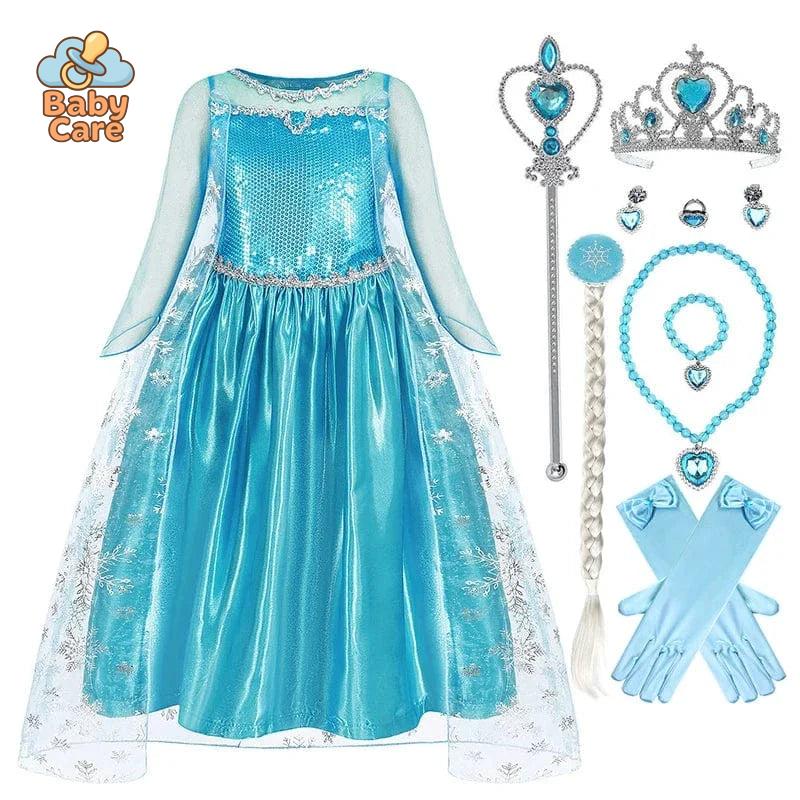 Déguisement Princesse Robe Elsa Anna Fille