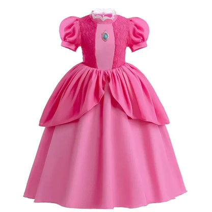 Déguisement Princesse Peach Rose Enfant Cosplay