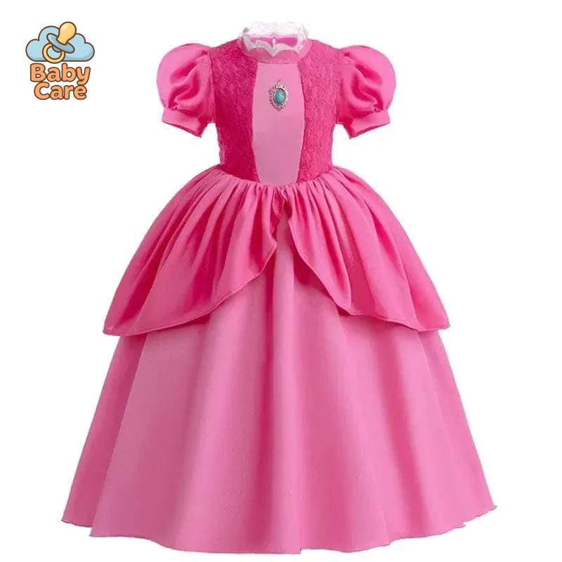 Déguisement Princesse Peach Rose Enfant Cosplay