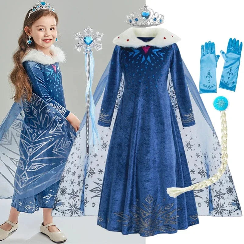 Déguisement Princesse Robe Elsa Anna Fille