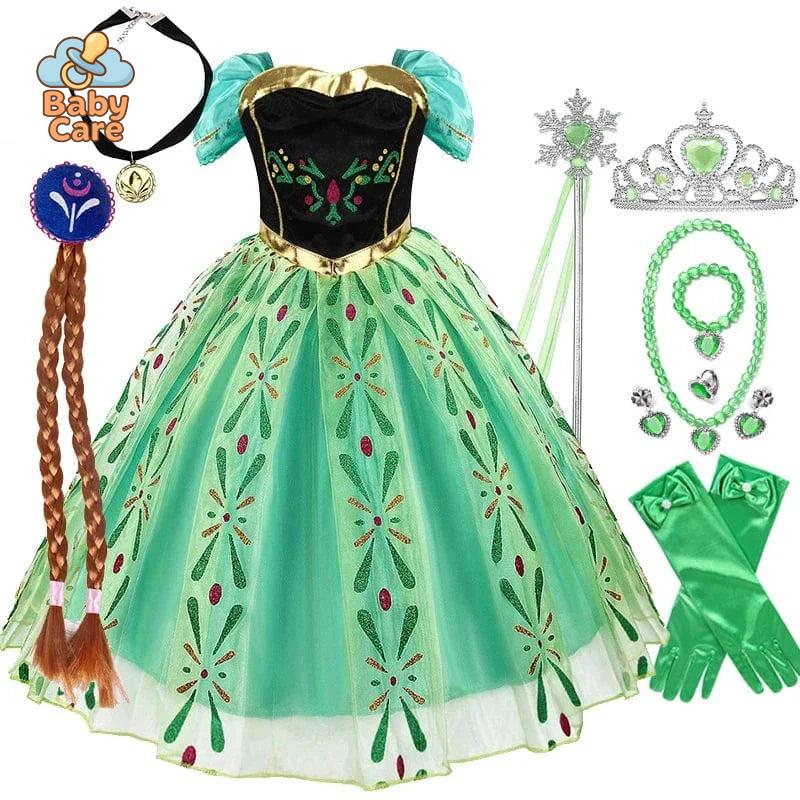 Déguisement Princesse Robe Elsa Anna Fille