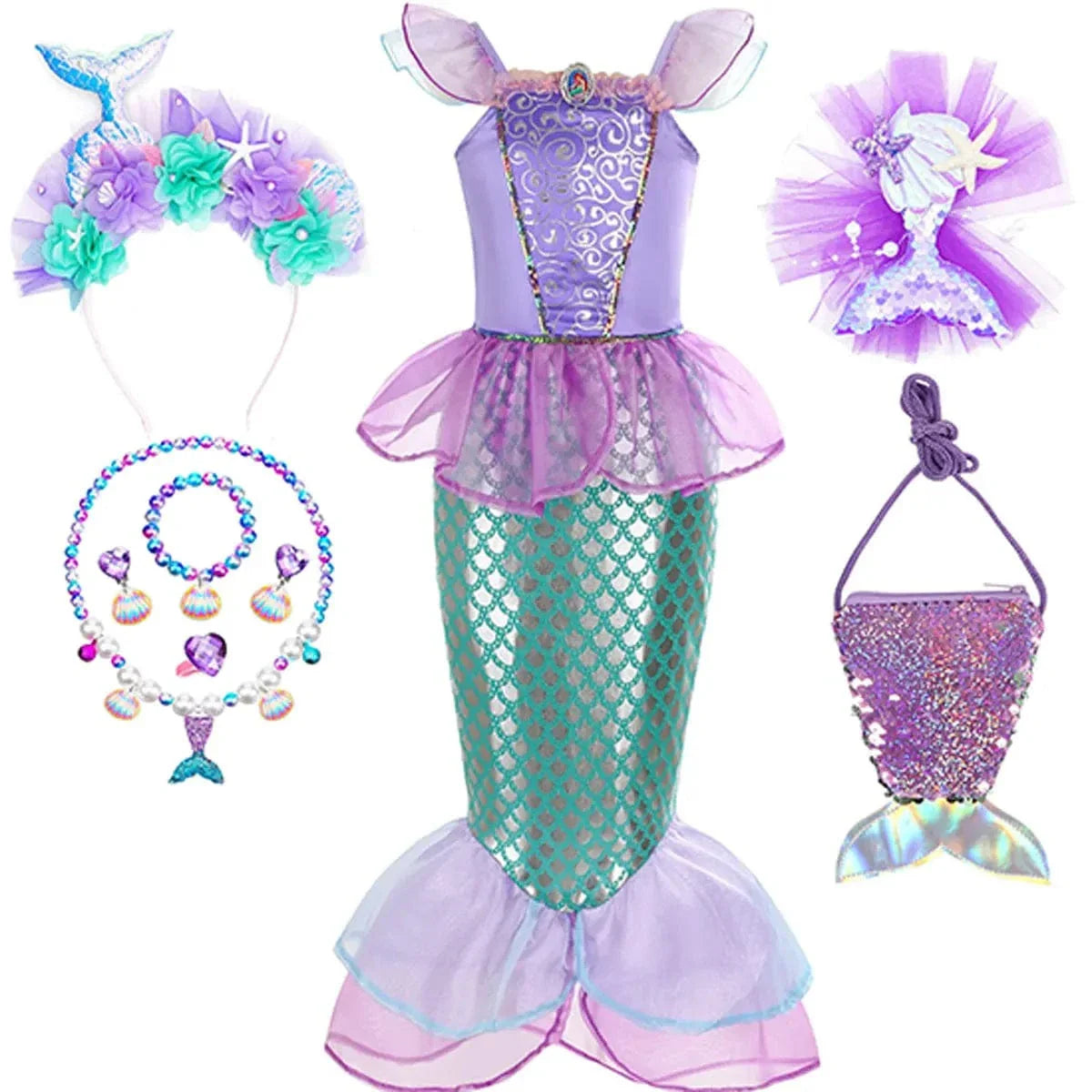 Déguisement Princesse Ariel Enfant Costume Anniversaire