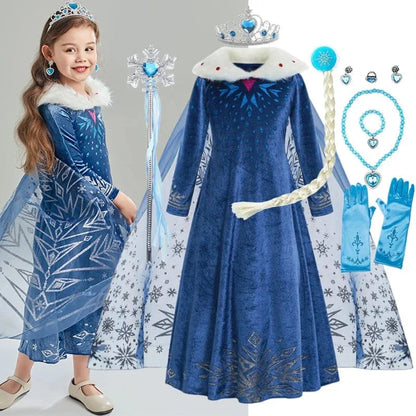 Déguisement Princesse Robe Elsa Anna Fille