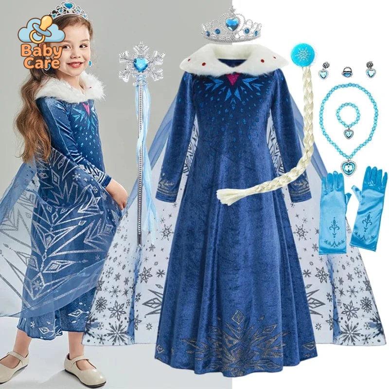Déguisement Princesse Robe Elsa Anna Fille