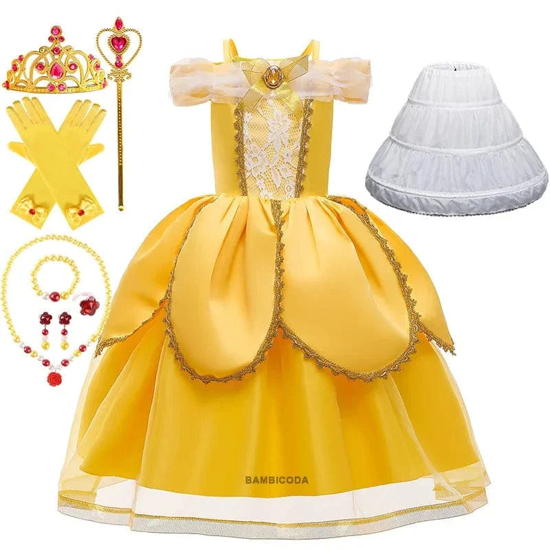 Déguisement Princesse Belle Enfant avec Accessoires