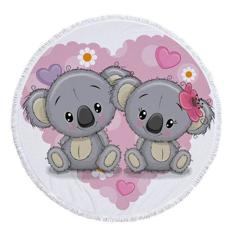 serviette de plage<br> ronde koala