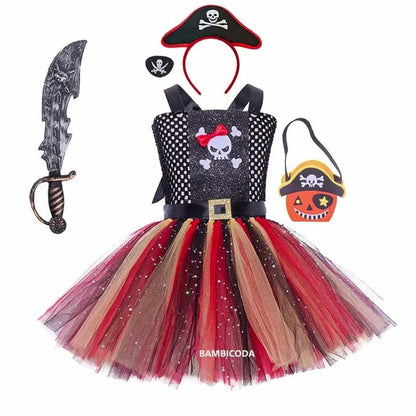 Déguisement robe pirate fillette halloween carnaval