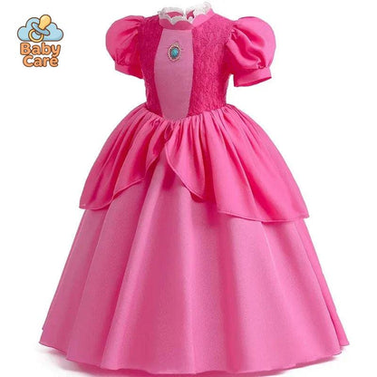 Déguisement Princesse Cosplay Peach Rose Enfant