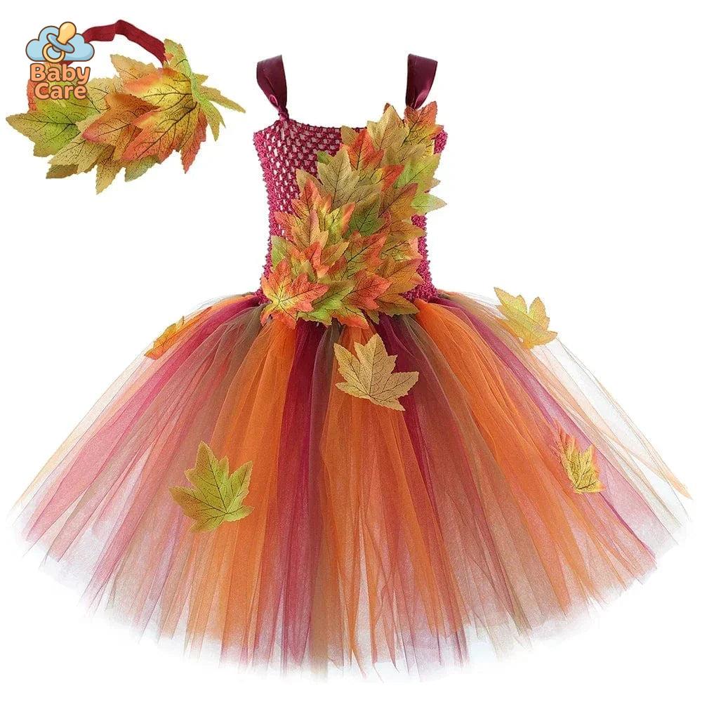 Déguisement fée Automne Enfant avec Tulle