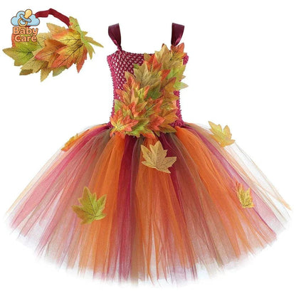 Déguisement fée Automne Enfant avec Tulle