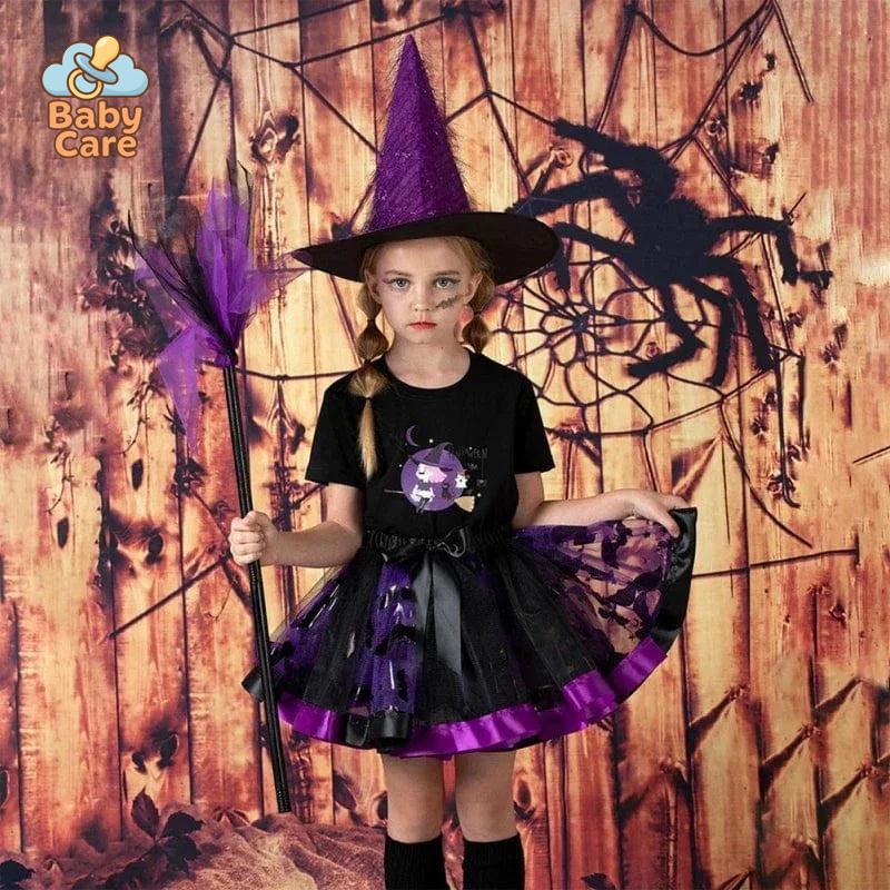 Déguisement de Sorcière Enfant avec Chapeau