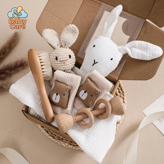 Coffret de naissance lapin – Cadeau de naissance premiers souvenirs
