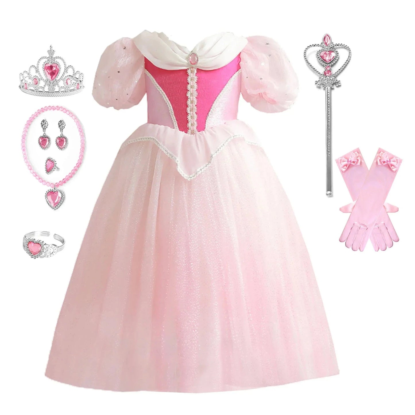 Déguisement Princesse Aurore Enfant Robe Luxueux