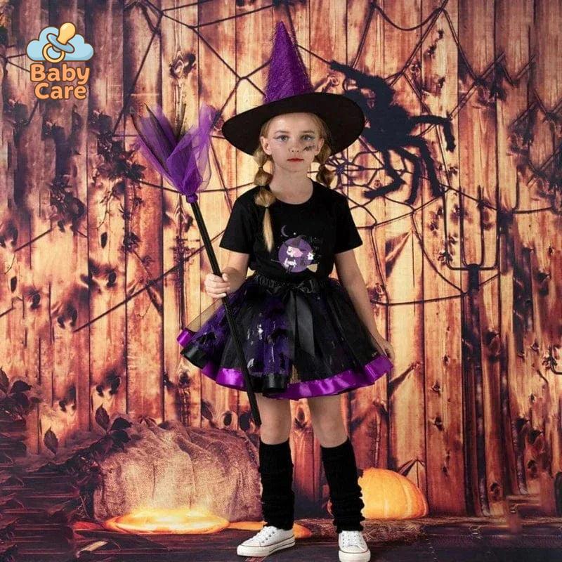 Déguisement de Sorcière Enfant avec Chapeau