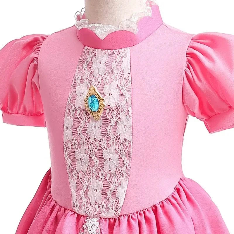 Déguisement Princesse Peach Rose Enfant Cosplay