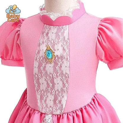 Déguisement Princesse Peach Rose Enfant Cosplay