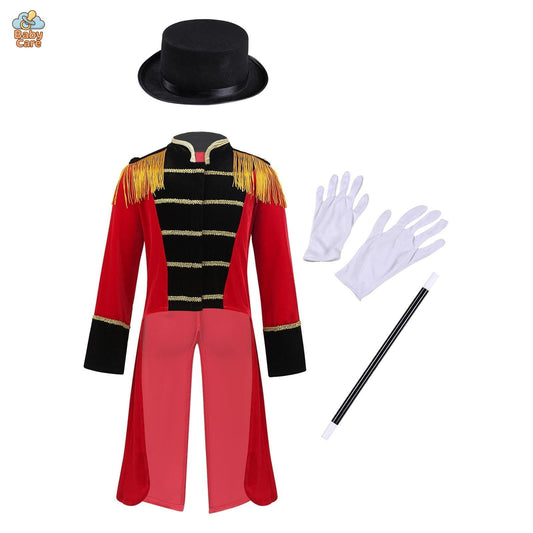 Déguisement de magicien de Cirque garçon Rouge