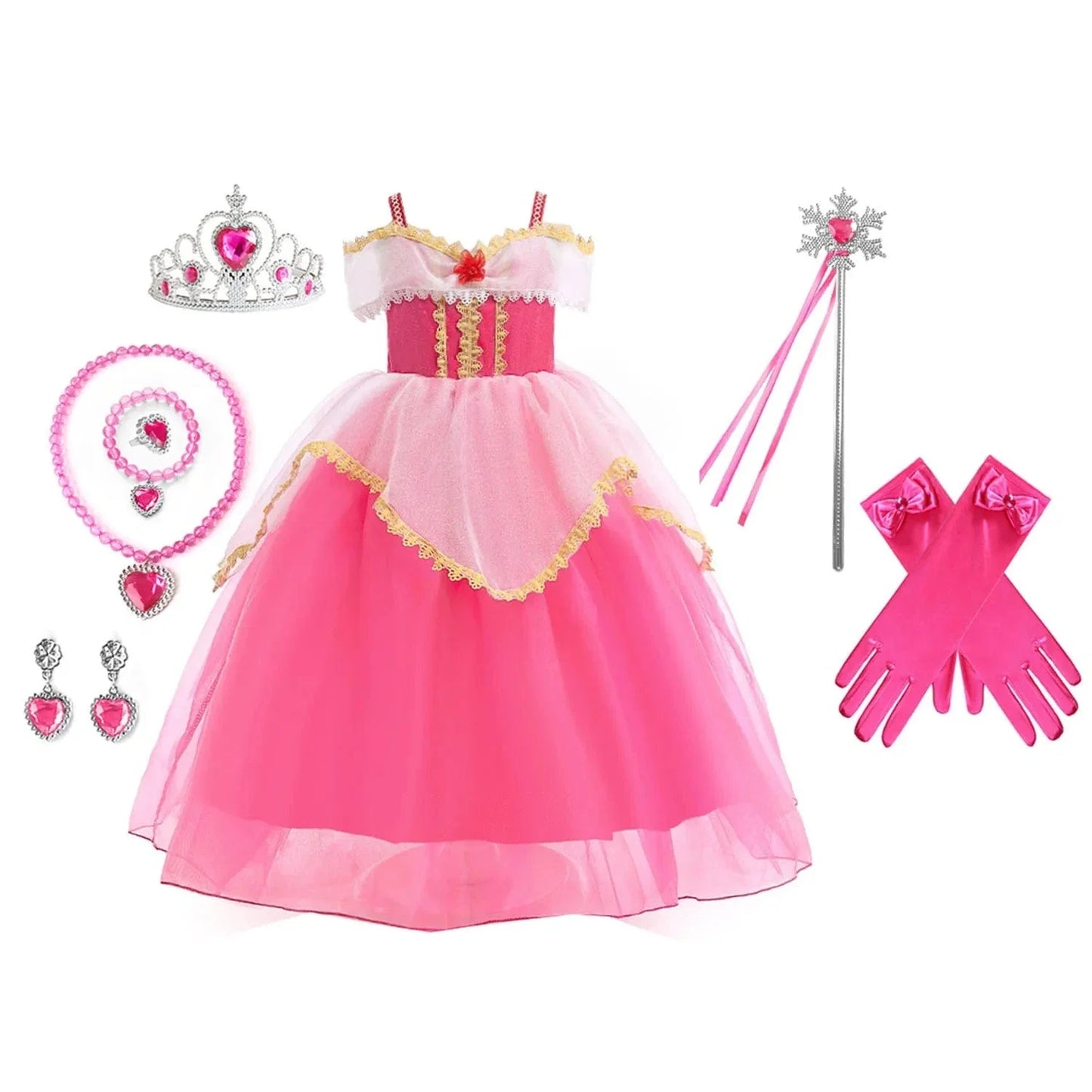 Déguisement Princesse Aurore Enfant Robe Luxueux