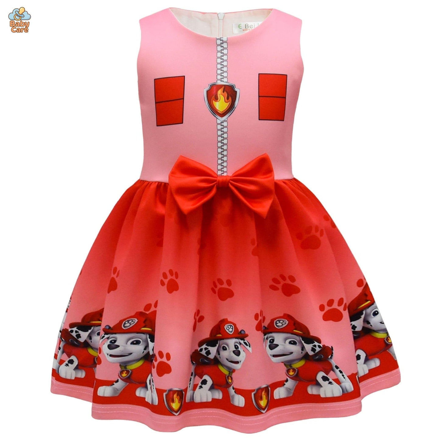 Déguisement robe pat patrouille fille avec cape et masque