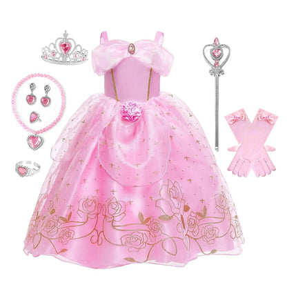 Déguisement Princesse Aurore Enfant Robe Luxueux