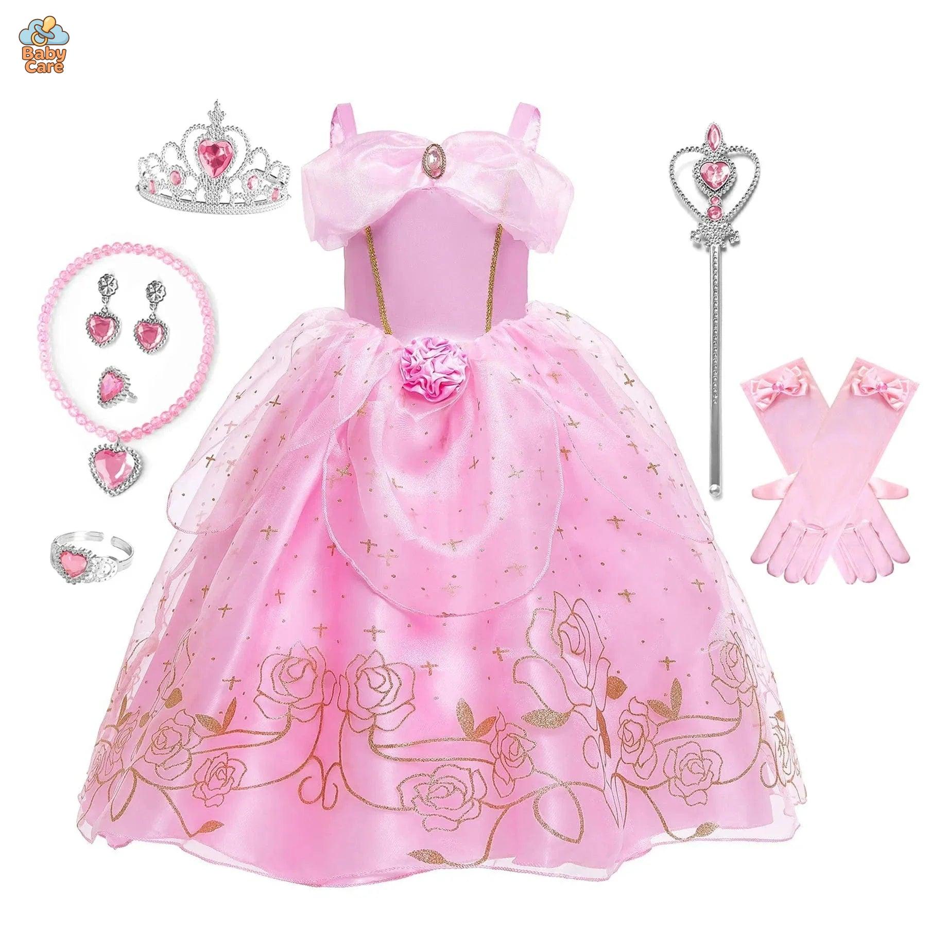 Déguisement Princesse Aurore Enfant Robe Luxueux