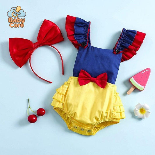 Déguisement blanche neige bébé carnaval 2 pièces