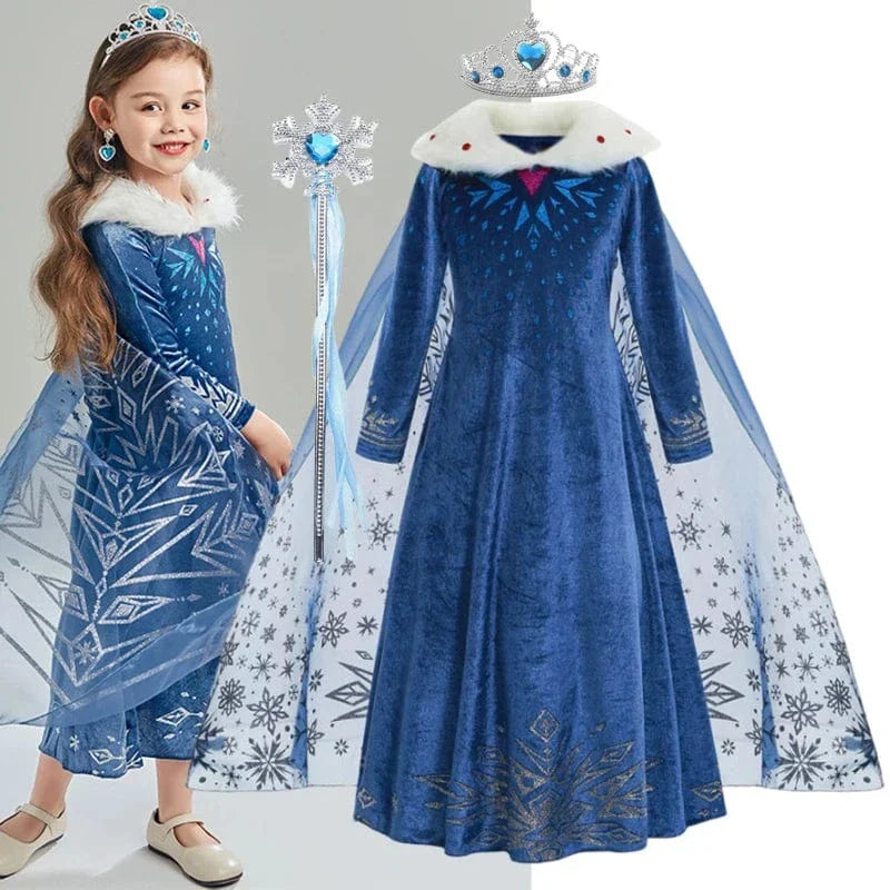 Déguisement Princesse Robe Elsa Anna Fille