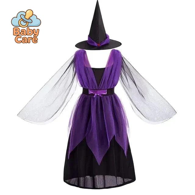 Costume de Sorcière Multicolore Enfant avec Chapeau