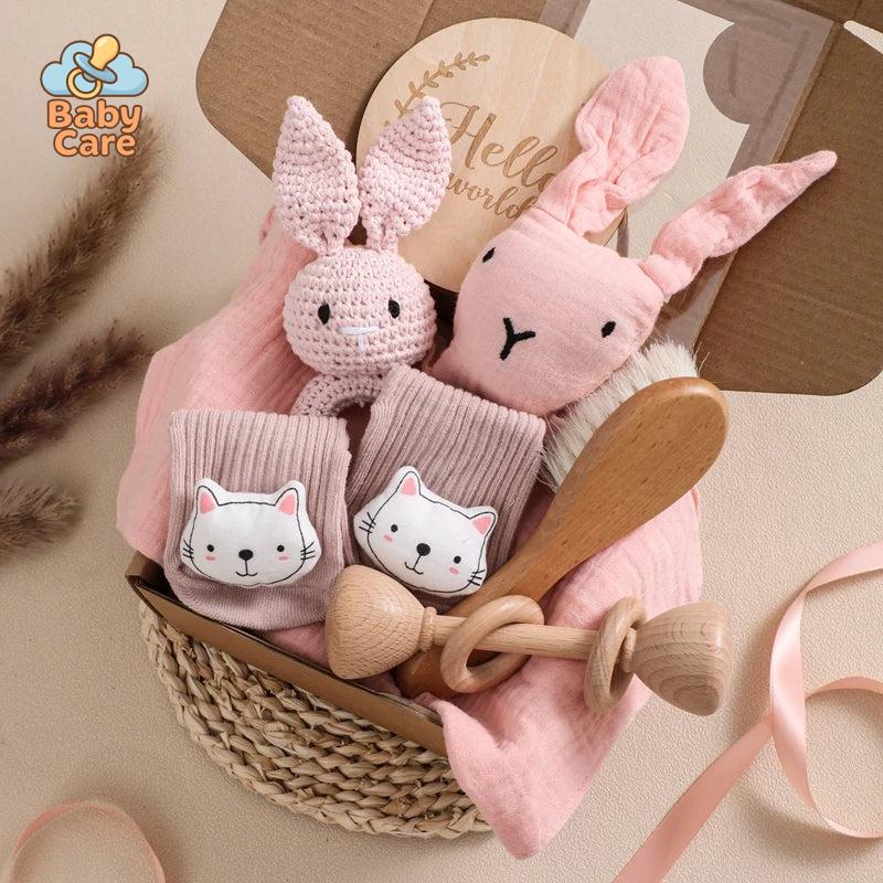 Coffret de naissance lapin – Cadeau de naissance premiers souvenirs