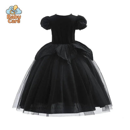 Déguisement de Sorcière Enfant Noir Dentelle Luxe