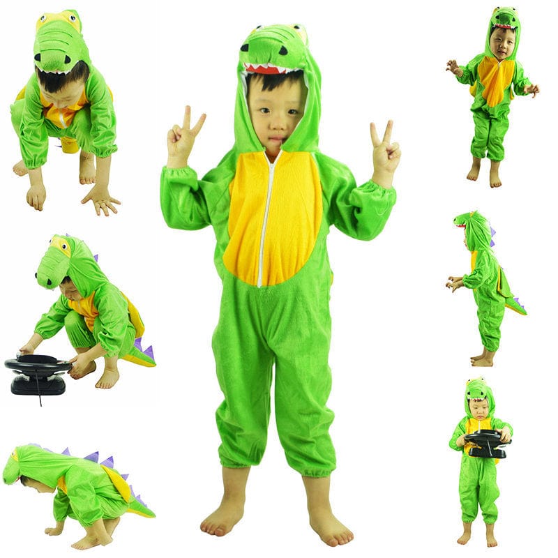 Déguisement Dinosaure Verte Enfant Cosplay